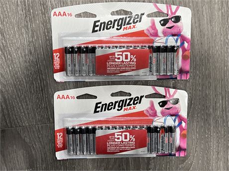 2 NEW ENERGIZER AAA16 BATTERY PACKS