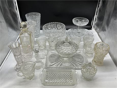 LARGE LOT OF QUALITY CRYSTAL GLASS