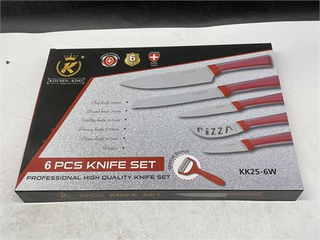 (NEW) KITCHEN KING 6 PCS PROFESSIONAL HIGH QUALITY KNIFE SET