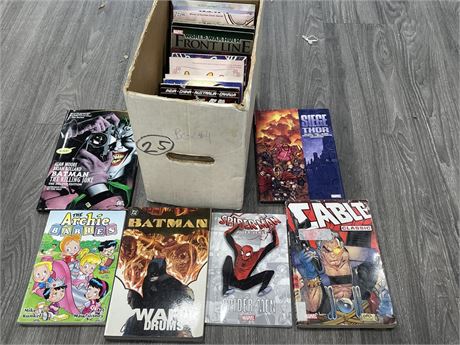 SHORTBOX OF GRAPHIC NOVELS / TRADE PAPERBACK ARCHIE COMICS