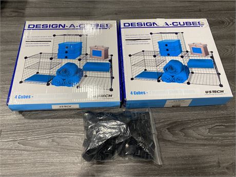 2 BOXES OF DESIGN CUBES WITH CLIPS
