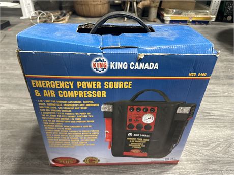KING CANADA EMERGENCY POWER SOURCE & AIR COMPRESSOR
