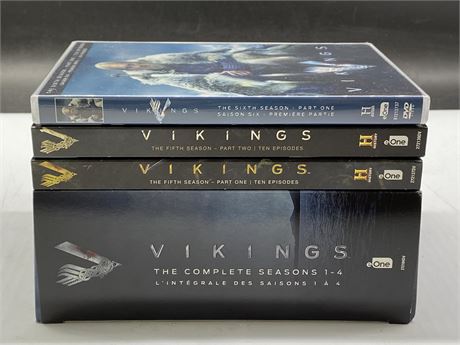 VIKINGS DVDS - SEASONS 1-6 PART ONE