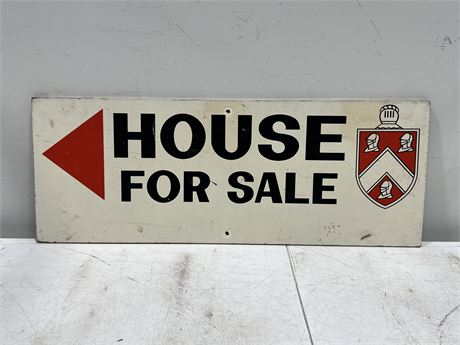 VINTAGE WOOD DOUBLE SIDED REAL ESTATE SIGN (32”x12”)