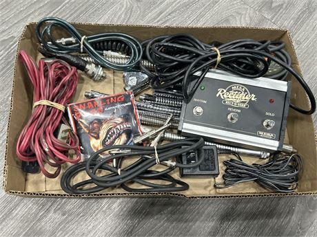 LOT OF MIC EXTENSIONS & GUITAR PARTS