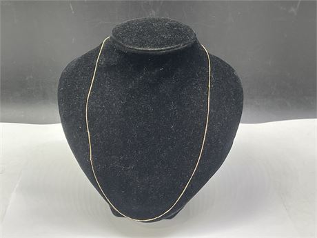 10K GOLD AAJ MAKER NECKLACE W/ 14K SPRING RING CLASP (22”)