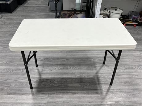 COLLAPSABLE TABLE (48” long, 29” tall)
