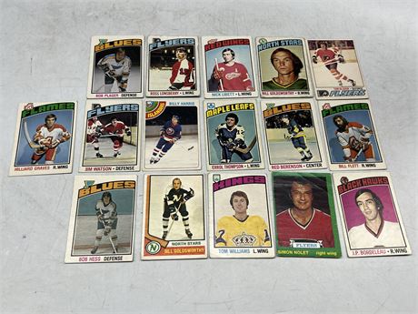 (16) 1970s NHL OPC CARDS
