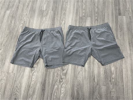 (2 NEW WITH TAGS) ASHTON CLASSIC FIT GRAY MENS SHORTS SIZE XXL