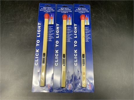 3 LARGE MATCHSTICK LIGHTERS