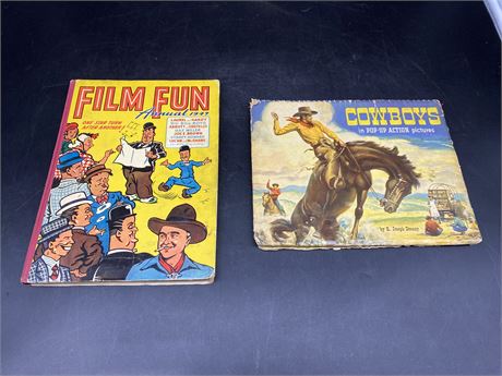 2 VINTAGE BOOKS (1 is pop up action book)