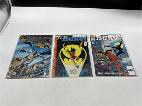 3 BATMAN COMICS - INCLUDES KEYS