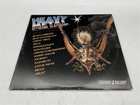 HEAVY METAL - MUSIC FROM THE MOTION PICTURE 2LP W/ GATEFOLD - VG+