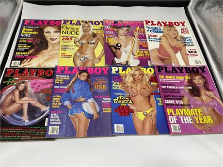 (8) 2000 PLAYBOY MAGS