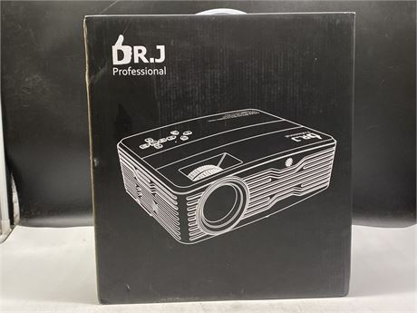 NEW IN BOX DR.J PROFESSIONAL PROJECTOR W/ SCREEN