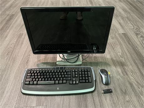 HP MONITOR, LOGITECH KEYBOARD & MOUSE (All working)