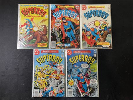 5 ASSORTED SUPERBOY COMICS