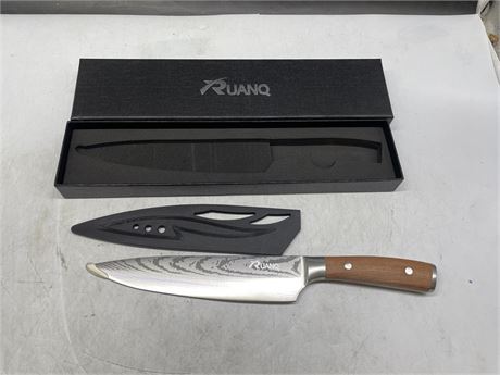 (NEW IN BOX) RUANQ KITCHEN KNIFE W/ SHEATH