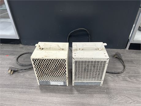 (2) 220V SPACE HEATERS