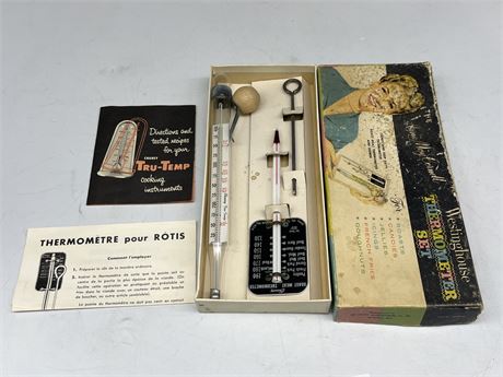 VINTAGE WESTINGHOUSE THERMOMETER SET IN BOX