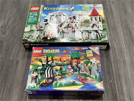 2 LEGO SETS - KINGDOMS IS MISSING MINIFIGURES, OTHER INCOMPLETE