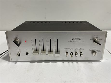 ELECTRA SUPER 50 SOLID STATE STEREO AMPLIFIER (Turns on)