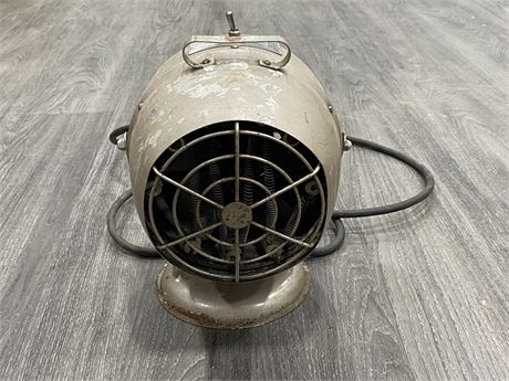 VINTAGE INDUSTRIAL SHIP’S HEATER (10” TALL)