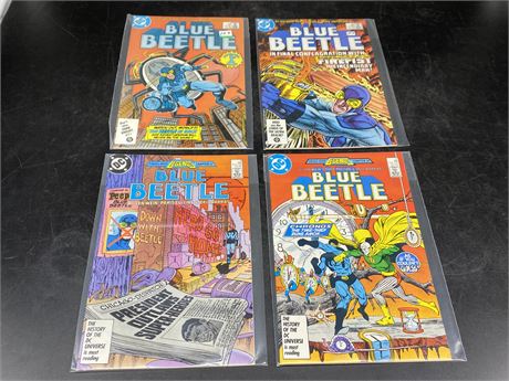 4 BLUE BEETLE COMICS INCLUDING #1 & #2