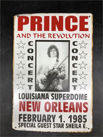 PRINCE AND THE REVOLUTION METAL SIGN