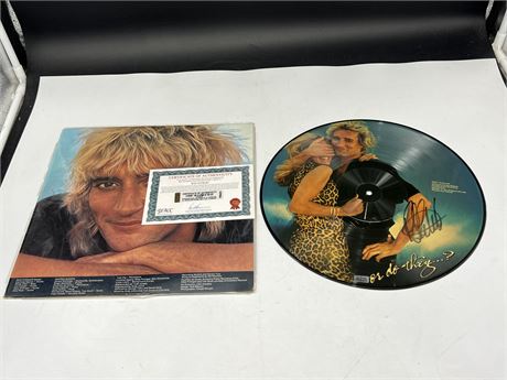 ROD STEWART SIGNED PICTURE DISC LP W/ COA