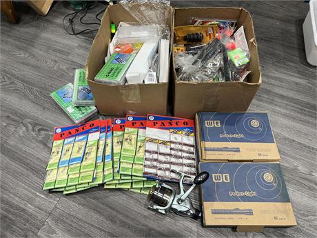 2 BOXES OF NEW FISHING SUPPLIES