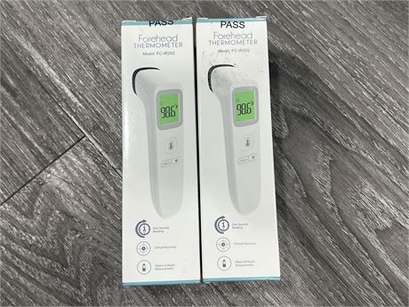 2 NEW FOREHEAD THERMOMETERS