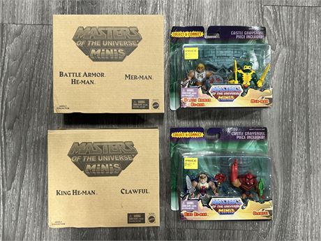 2 MASTER OF THE UNIVERSE MINI IN PACKAGE W/ORIGINAL BOXES