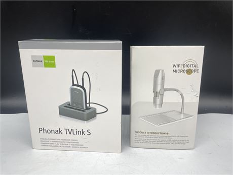 PHONAK TVLINK S IN BOX + WIFI DIGITAL MICROSCOPE IN BOX