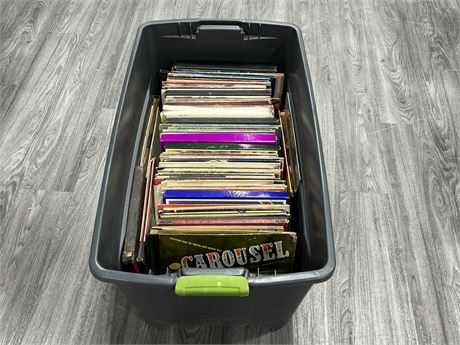 LARGE BOX OF VINTAGE RECORDS - MOSTLY SCRATCHED