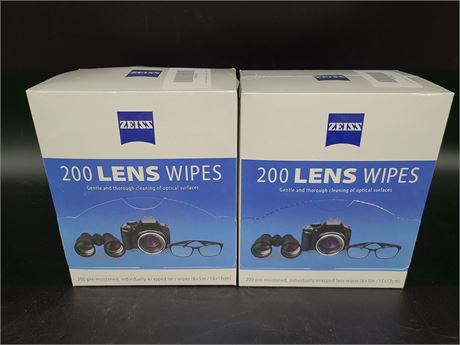 2 BOXES OF 200 LENS WIPES