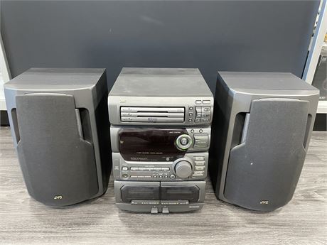 JVC STEREO & 2 SPEAKERS (Models in pics, works great)