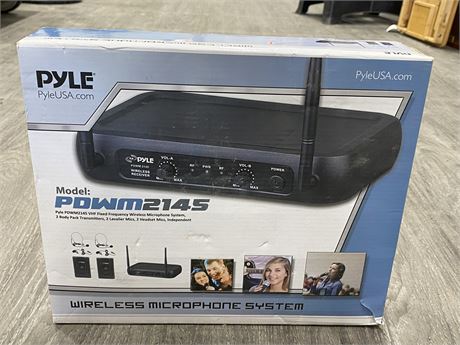 PYLE WIRELESS MICROPHONE SYSTEM (AS NEW)