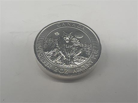 2 OZ 999 FINE SILVER CDN $10 COIN