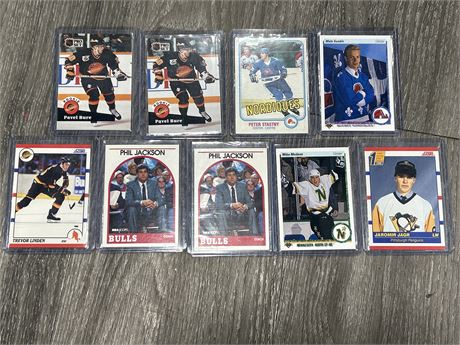 LOT OF 9 ROOKIE CARDS