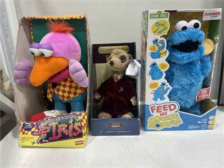 LOT OF 3 STUFFY FIGURES - NEW IN BOXES