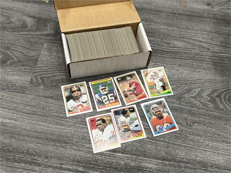 BOX OF 1988 TOPPS NFL CARDS