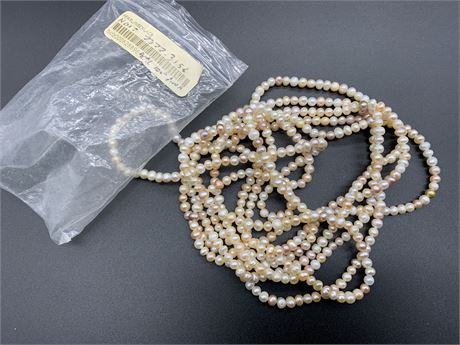 LONG GENUINE PEARL NECKLACE