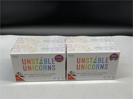 4 NEW UNSTOPPABLE UNICORNS CARD GAME