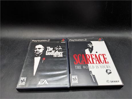 SCARFACE & GODFATHER - VERY GOOD CONDITION  - PS2