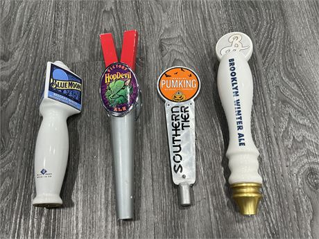 4 BRAND NAME BEER TAPS