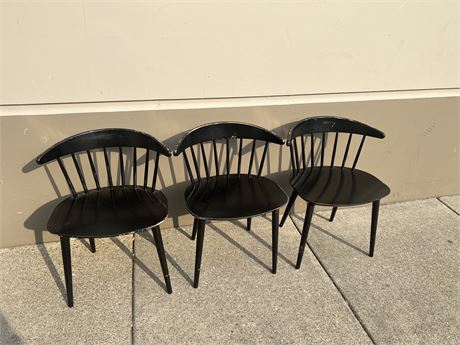 LOT OF MCM MOBLER CHAIRS - STAMPED DENMARK 22” WIDE 26” TALL