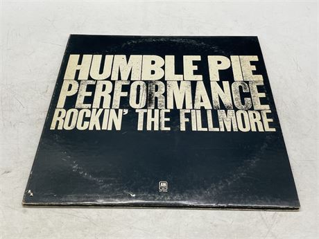 HUMBLE PIE - ROCKIN’ THE FILLMORE 2LP WHITE LABLE PROMO - EXCELLENT (E)