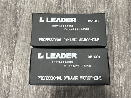 2 NEW LEADER PRO DYNAMIC MICROPHONE DM-1900