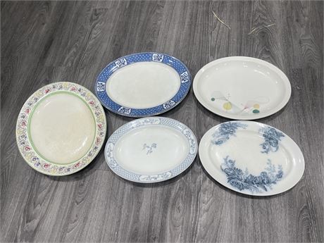 LOT OF 5 ASSORTED PLATTERS